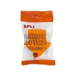Apli Notas Adhesivas Flecha 70x70mm Bloc 200 Hojas - 4 Colores Surtidos - Fluorescentes - Destacables - Color: Surtido