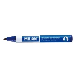 Pennarelli Indelebili Milano con Punta Tonda - Punta 4 mm - Inchiostro a Base di Alcool - Colore Blu 12pz 12pz