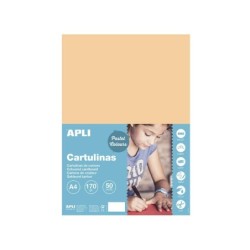 Apli Cartoncino Salmone A4 170g 50 Fogli