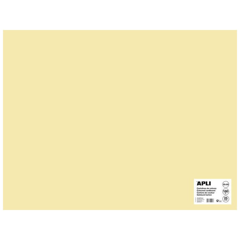 Cartoncino Apli Vanilla 50 x 65 mm 170 g 25 fogli Cartoncino Apli Vanilla 50 x 65 mm 170 g 25 fogli