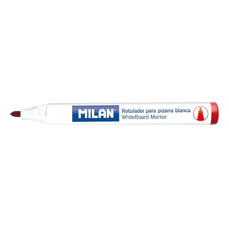 Pennarelli per Lavagna Milan con Punta Tonda - Punta da 4,7 mm - Inchiostro a Base di Alcool - Cancellabili a Secco - Colore Ros Pennarelli per Lavagna Milan con Punta Tonda - Punta da 4,7 mm - Inchiostro a Base di Alcool - Cancellabili a Secco - Colore Ros