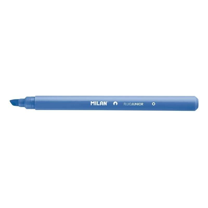Pennarello fluorescente Milan Junior - Punta a scalpello 1 - 4 mm - Colore blu 22pz 22pz Pennarello fluorescente Milan Junior - Punta a scalpello 1 - 4 mm - Colore blu 22pz 22pz
