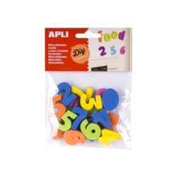 Apli Imanes Goma Eva Numeros 20U - Flexibles y Coloridos - Ideales para Manualidades y Educacion