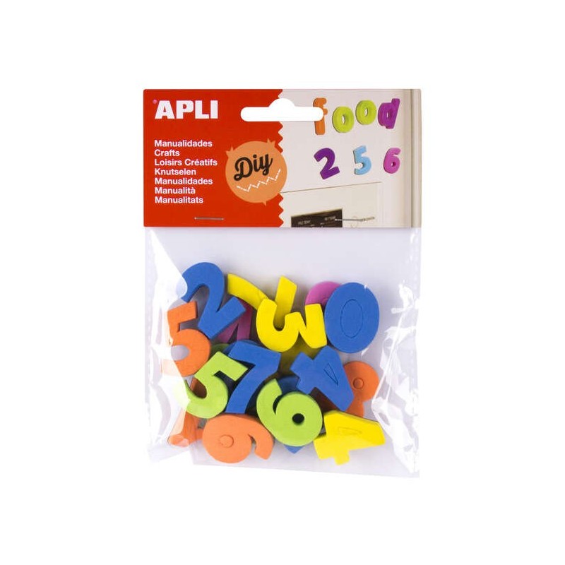 Apli Imanes Goma Eva Numeros 20U - Flexibles y Coloridos - Ideales para Manualidades y Educacion Apli Imanes Goma Eva Numeros 20U - Flexibles y Coloridos - Ideales para Manualidades y Educacion
