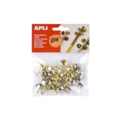 Apli Pack con 40 Cascables Oro y Plata - Tamaños Surtidos