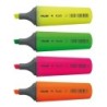 Milan Fluo Confezione da 4 Pennarelli Fluorescenti - Punta a Scalpello 1 - 4,8 mm - Colori Giallo, Arancione, Rosa e Verde