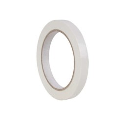 Apli Cinta Adhesiva Blanca 12mm x 66m - Resistente al Desgarro - Facil de Cortar - Adhesivo de Alta Calidad Blanco