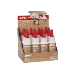 Apli Cola Madera 80ml - Gran Poder de Adhesion - Transparente al Secar - Aplicador de Precision Incluido - sin Disolventes