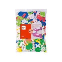 Apli Forme Lettere Adesive in Gomma Eva 500U - Facile da Incollare - Varie Forme di Lettere - 500 Unità nella Confezione