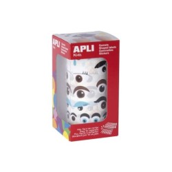 Apli Gomets Occhi Colorati - 23 Forme Diverse - 30 Fogli Preforati - 1380 Gomets per Rotolo