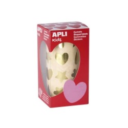 Apli Gomets Gold Forme Assortite - 720 Gomets per Rotolo - Adesivo a Base Acqua - Conforme agli Standard EN-71 e FSC