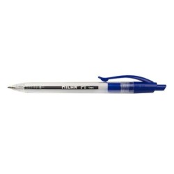 Penna a sfera retrattile Milan P1 - Punta tonda da 1 mm - Corpo trasparente - Colore blu 25pz 25pz