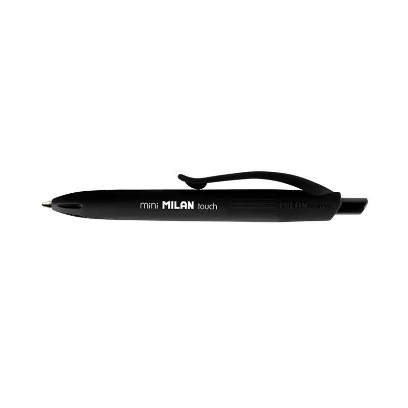Penna a sfera retrattile Milan P1 Touch Mini - Punta tonda da 1 mm - Inchiostro a base di olio - Scrittura fluida - Colore nero Penna a sfera retrattile Milan P1 Touch Mini - Punta tonda da 1 mm - Inchiostro a base di olio - Scrittura fluida - Colore nero