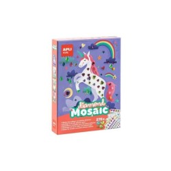 Apli Mosaico Diamante - Completa los Dibujos con Diamantes - 4 Laminas Ilustradas - 276 Diamantes de Diferentes Colores