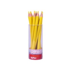 Apli Lapices Jumbo Pastel - Mina de 5mm - Forma Triangular para Niños - 10mm de Diametro - Pack de 18 Unidades