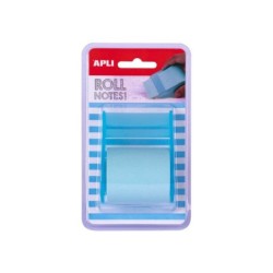 Apli Rollo Dispensador de Nota Adhesiva 50mm x 8m - Facil de Usar - Adhesivo de Calidad - Diseño Ergonomico - Azul Pastel