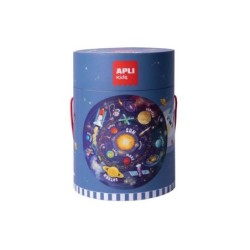Puzzle Circolare Sistema Solare Apli - Dimensioni Ø50 cm - 48 Pezzi - Spessore 2mm