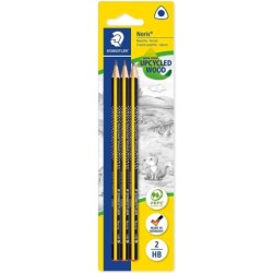 Staedtler Noris 183 Confezione da 3 matite triangolari in grafite - Piombo 2HB - Resistenza alla rottura