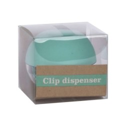 Apli Fluor Collection Dispensador de Clips - Ø 70x60 mm - Tapa Magnetica "Soft Touch" - Incluye 50 Clips Amarillo Fluorescente