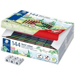 Staedtler Noris Color 185 Confezione da 144 matite colorate esagonali - Resistenza alla rottura - Colori assortiti