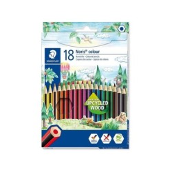 Staedtler Noris Color 185 Confezione da 18 matite colorate esagonali - Resistenza alla rottura - Colori assortiti