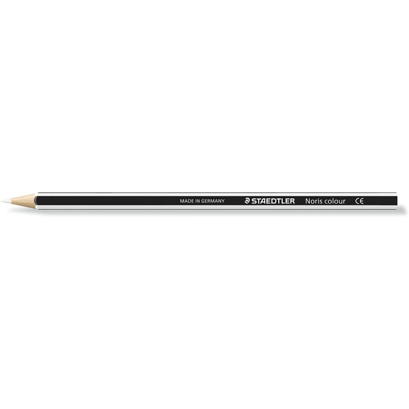 Staedtler Noris Colour 185 Lapiz Hexagonal de Color - Resistencia a la Rotura - Material Wopex - Color Blanco Staedtler Noris Colour 185 Lapiz Hexagonal de Color - Resistencia a la Rotura - Material Wopex - Color Blanco