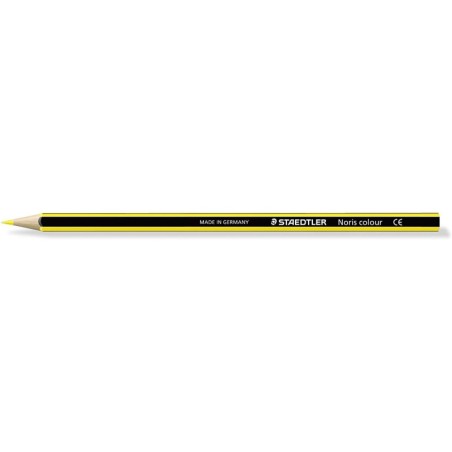 Matita colorata esagonale Staedtler Noris Color 185 - Resistenza alla rottura - Materiale Wopex - Colore giallo chiaro 12pz 12pz