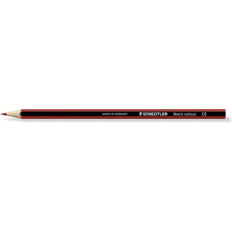 Staedtler Noris Colour 185 Lapiz Hexagonal de Color - Resistencia a la Rotura - Material Wopex - Color Rojo Claro Staedtler Noris Colour 185 Lapiz Hexagonal de Color - Resistencia a la Rotura - Material Wopex - Color Rojo Claro