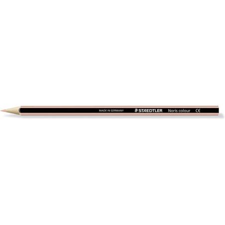Matita colorata esagonale Staedtler Noris Color 185 - Resistenza alla rottura - Materiale Wopex - Colore beige 12pz 12pz