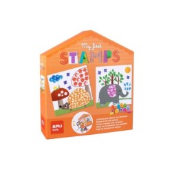 Apli Myfirststamps - Timbri per bambini - Disegni vari e divertenti - Facili da usare