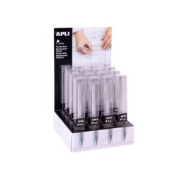 Apli Portaminas Metalicos - 0.5mm - Textura Soft - Forma Hexagonal - Capuchon de Metal - Goma de Borrar - 16 Unidades