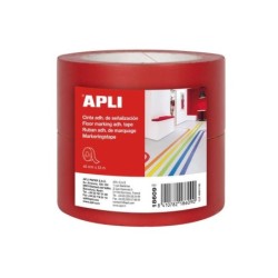 Nastro adesivo per segnaletica Apli in PVC 40x33 mm 160 m - Svolgimento silenzioso - Adesivo a solvente - Resistente ai raggi UV