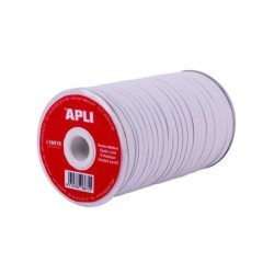 Apli Bobina de Cuerda Elastica Plana 5mmx100m - Facil de Cortar y Atar - Ideal para Manualidades
