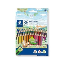 Staedtler Noris Color 187 Confezione da 36 matite colorate triangolari - Resistenza alla rottura - Colori assortiti