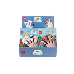 Apli Finger Puppets Display da 12 confezioni di marionette da dito - Due modelli disponibili
