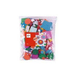 Borsa Apli Kids da 500 forme in gomma EVA - Forme, dimensioni e colori assortiti