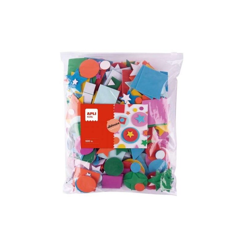 Borsa Apli Kids da 500 forme in gomma EVA - Forme, dimensioni e colori assortiti Borsa Apli Kids da 500 forme in gomma EVA - Forme, dimensioni e colori assortiti