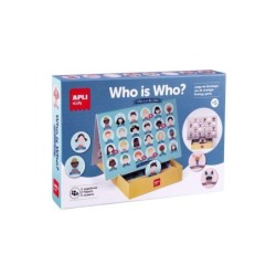 Apli Gioco Who's Who - Tabellone 28 x 96 cm, 48 Pezzi Ø 60 mm