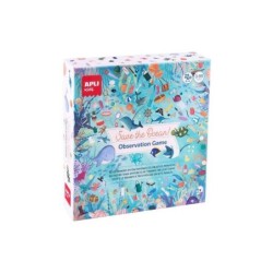 Apli Save the Ocean Observation Game - Tabellone 40 x 40 cm - 40 Carte e 24 Adesivi