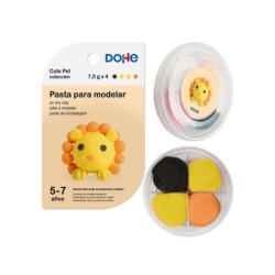 Dohe Cute Pet Collection Pasta modellante Leone - Leggera e flessibile - Adatta a bambini dai 5 ai 7 anni