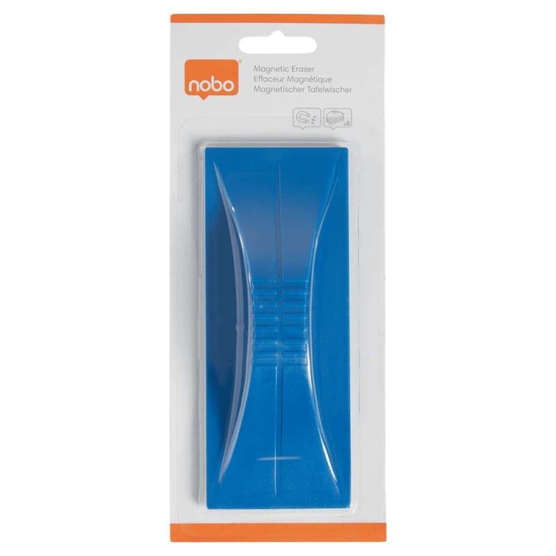 Nobo Borrador Magnetico para Pizarra Blanca - Iman Integrado - Color Azul Nobo Borrador Magnetico para Pizarra Blanca - Iman Integrado - Color Azul