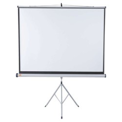 Schermo per proiezione su treppiede Nobo 1750x1325 mm - Flessibile 4:3 - Superficie bianca opaca - Portatile - Colore bianco