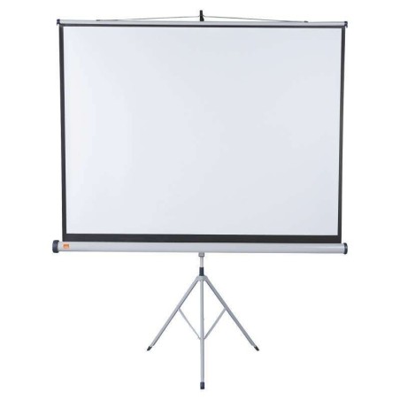 Schermo per proiezione su treppiede Nobo 1750x1325 mm - Flessibile 4:3 - Superficie bianca opaca - Portatile - Colore bianco