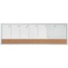 Nobo Planificador Semanal de Pizarra Magnetica Pequeña 585x190mm - Tira de Corcho - Almohadillas Adhesivas e Imanes - Gris