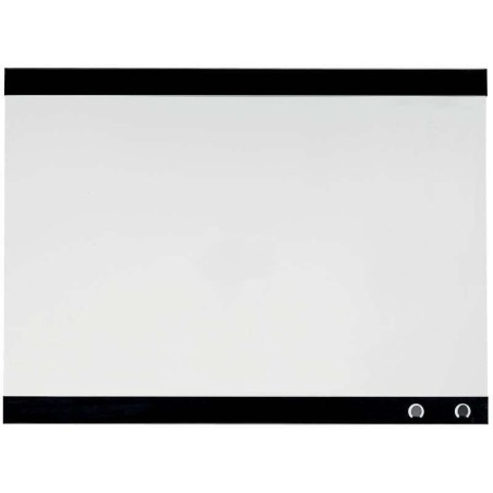 Nobo Pizarra Blanca Magnetica Pequeña con Clip para Notas 430x580mm - Diseño sin Marco - Funciones de Gancho - Color Blanco