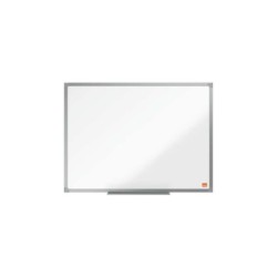 Lavagna bianca in melamina Nobo Essence 600x450 mm - Telaio in alluminio anodizzato - Vassoio porta pennarelli - Colore bianco