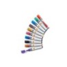 Scatola da 10 pennarelli per lavagna Nobo - Punta tonda da 3 mm - Inchiostro liquido - Livello di inchiostro - Colori assortiti