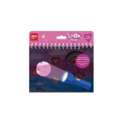 Apli Look & Find Mundo Magico Bloc de 6 Laminas para Buscar Objetos con Linterna Magica