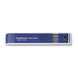 Staedtler Mars Carbon 200 Confezione con 12 mine da disegno - Mina HB da 2 mm - Lunghezza 130 mm