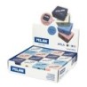 Milan Sharpa Serie 1918 Espositore da 32 Temperamatite - Lama in Acciaio - Colori Bianco, Azzurro, Blu Scuro e Rosa